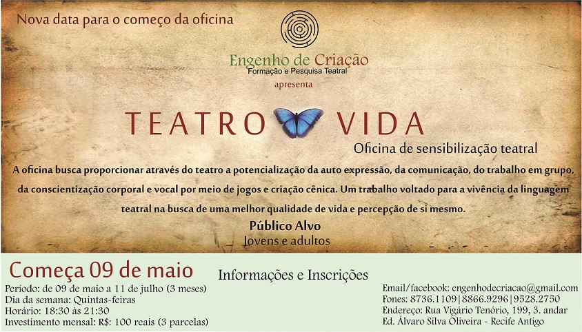 TEATROVIDA em Maio