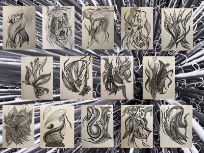 [GALERIA] ‘Quimeras’, série de desenhos da artista Manuella Paz